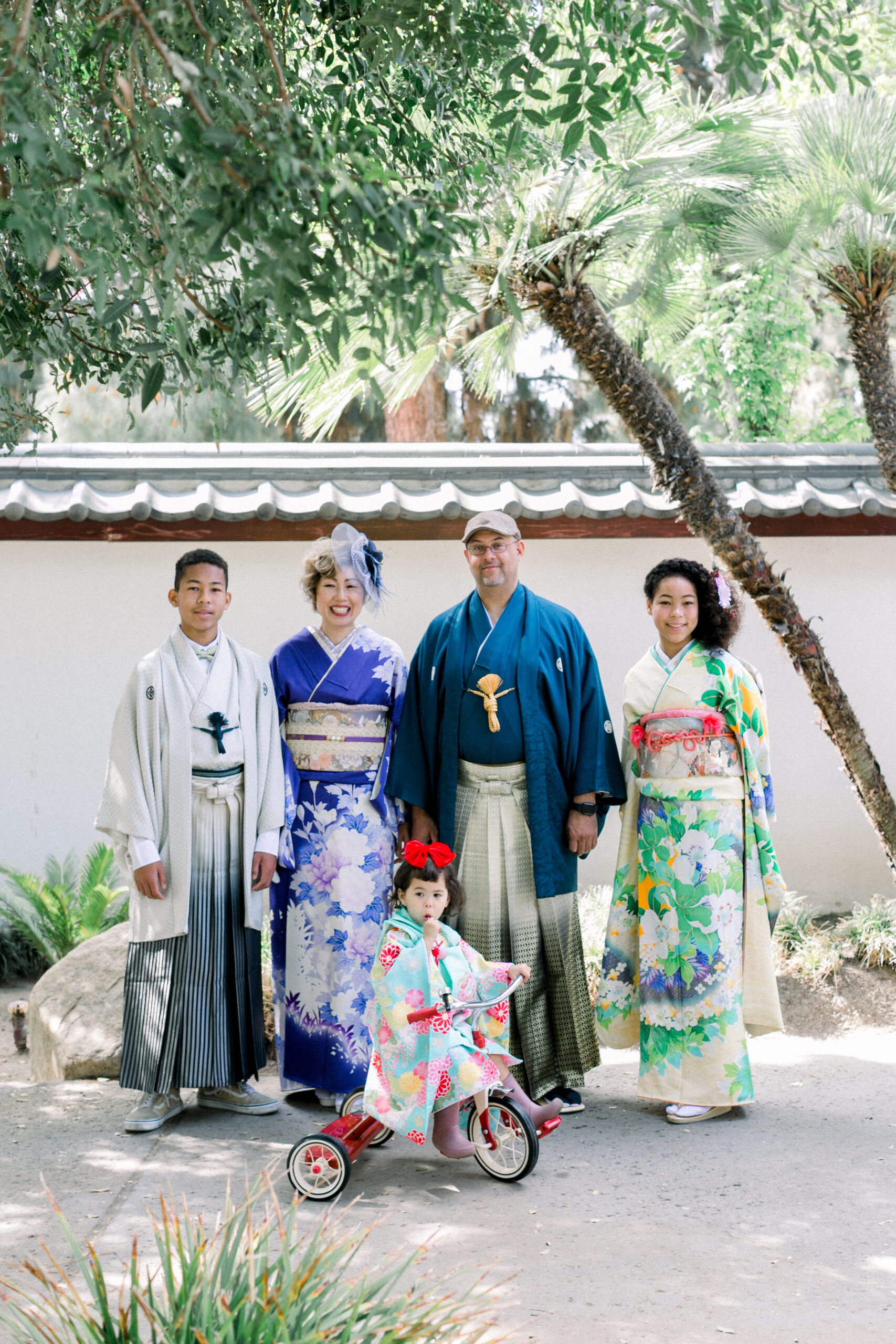 Shichi-Go-San kimono rental family photo in Los Angeles
